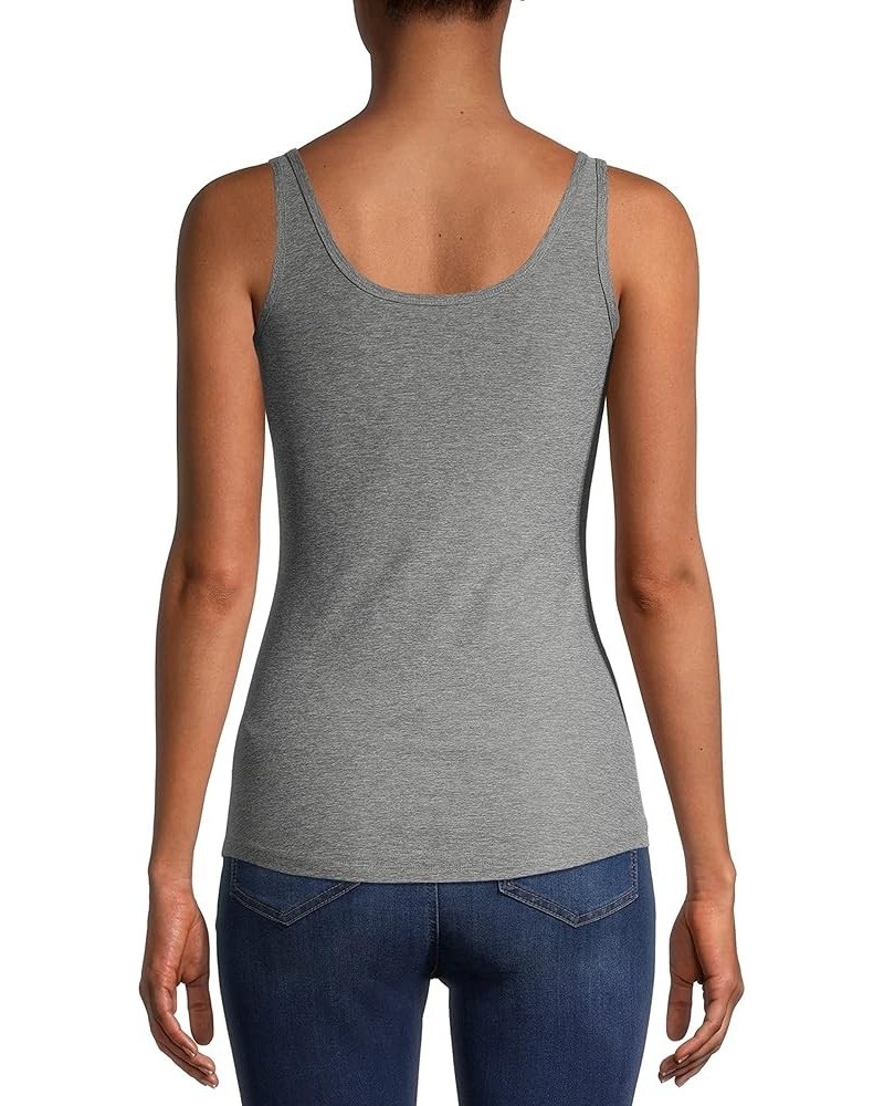 Juniors Womens Scoop Neck Tank Top Heathered Gray $13.20 Tanks