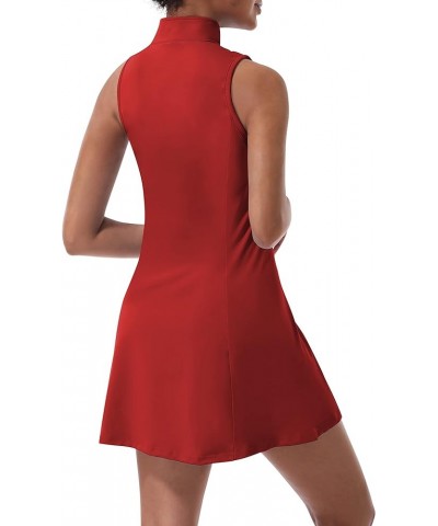 Tennis Dress for Women, Tennis Golf Dresses with Built in Shorts and Pockets for Sleeveless Workout Athletic Dresses Red $16....