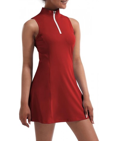 Tennis Dress for Women, Tennis Golf Dresses with Built in Shorts and Pockets for Sleeveless Workout Athletic Dresses Red $16....