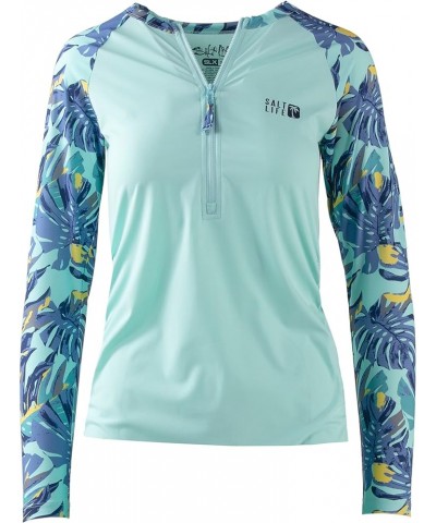 Women's Turtle Reef Long Sleeve Performance Shirt Light Aruba X-Large $23.31 Activewear