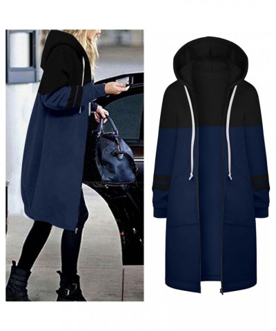 Women's Casual 2023 Zip Up Hoodies Long Tunic Sweatshirt Lightweight Winter Warm Drawstring Hooded Jacket with Pockets 04-dar...