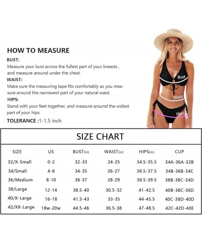 Women's 2 Piece Front Bandeau Bikini Swimsuit Sexy Beachwear Multicolor $12.60 Swimsuits