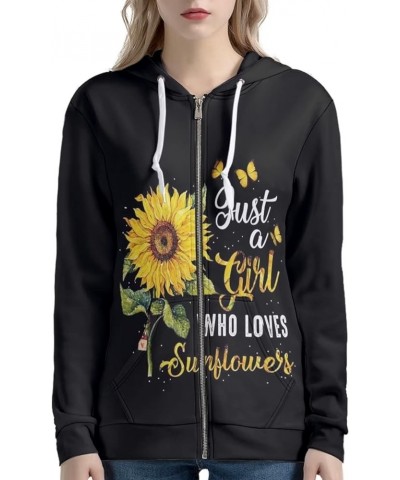 XS-5XL Zip Up Hoodie for Women Sweatshirt Pullover Sunflower Design $21.33 Hoodies & Sweatshirts