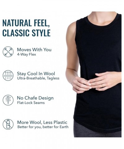 Woolly Clothing Women's Merino Wool Crew Tank - Wicking Breathable Anti-Odor Terracotta $27.60 Tanks