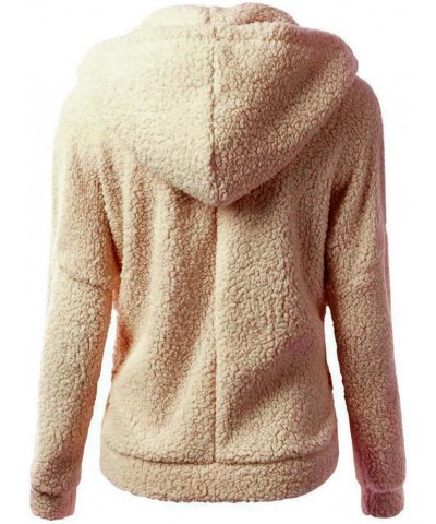 Women Winter Warm Fleece Jackets Sherpa Lined Coats Full Zip Up Fuzzy Hooded Sweatshirts Casual Outwear with Pockets 017 Brow...