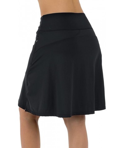 Women's Skorts Skirts 20" Knee Length,Tennis Golf Pickleball Sports Skirts with High Waisted Zipper Pockets Black $17.60 Skirts