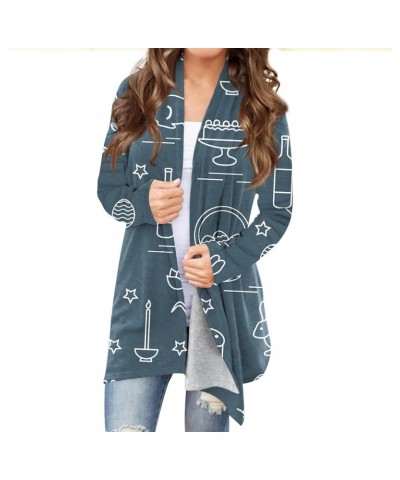 2024 Cute Easter Cardigan for Women,Ladies Long Sleeve Coat with Easter Print for Spring,Summer Girls Trendy Sweater Navy-1 $...