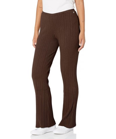 Women's Carmella Rib Kick Flare Pant Dark Coffee $25.68 Pants