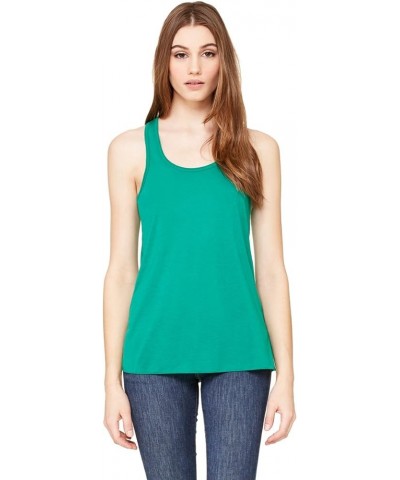 Women's Flowy Racer Back Light Tank Top Kelly $8.88 Tanks