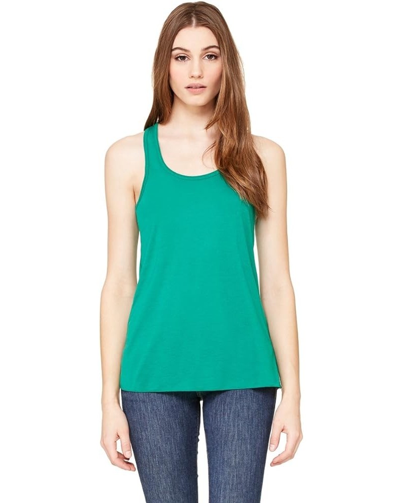 Women's Flowy Racer Back Light Tank Top Kelly $8.88 Tanks