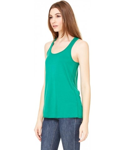 Women's Flowy Racer Back Light Tank Top Kelly $8.88 Tanks