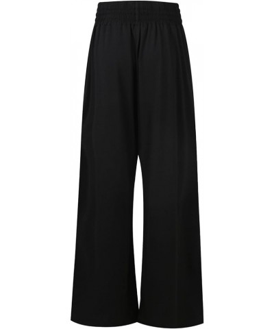 Women's Wide Leg Pants Dressy Casual Work Pants High Waisted Palazzo Pant Flowy Wide Leg Trousers 03-black $10.06 Pants