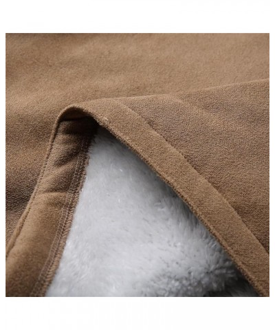 Womens Sherpa Lined Jackets Fashion Winter Fuzzy Fleece Hoodie Sweatshirt Casual Soft Cozy Horn Button Down Coats G02-brown $...