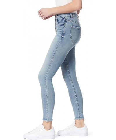 Jeans High-Rise Skinny Exposed Button Fray Hem 28-Inch Inseam, Sizes 0-16 Marina Wash Fray $26.50 Jeans