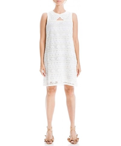 Women's Two Tone Lace Dress Ivory/Ecru $20.29 Dresses