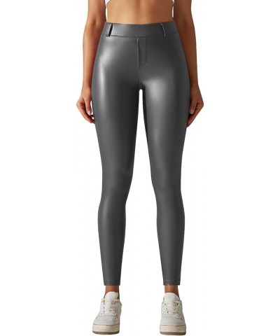 Black Faux Leather Leggings for Women Compression Leggings for Women Black Tights Women Plus Size Sequin Leggings Grey-a $14....