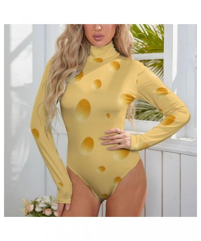 Women's Long Sleeve Mock Turtle Neck Bodysuit Soft Slim Fit Stretchy Top Classic Jumpsuit Pattern (428) $14.40 Bodysuits