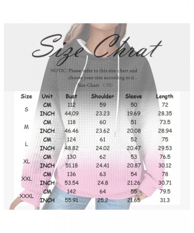 Hoodies for Women Casual Round Neck Gradient Printed Long Sleeve Sweatshirt Loose Pullover Hooded Sweatshirt Top 1-dark Purpl...