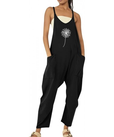 Women's Jumpsuits,Baggy Cami Overall Shorts for Women Summer Casual Rompers Shorts Solid Color Jumpsuits with Pockets Pants C...