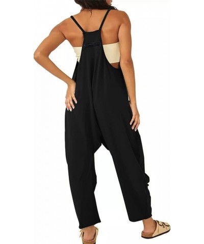 Women's Jumpsuits,Baggy Cami Overall Shorts for Women Summer Casual Rompers Shorts Solid Color Jumpsuits with Pockets Pants C...