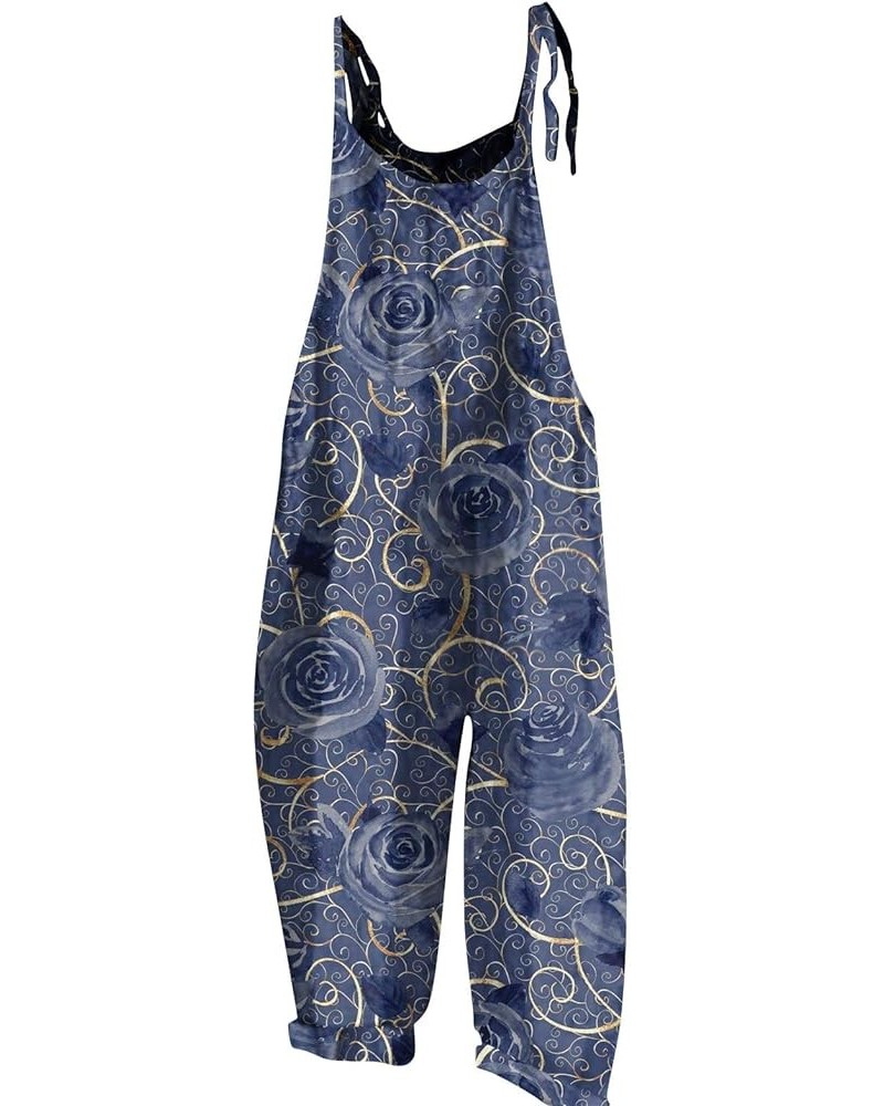 Valentine's Day Overalls Womens Cute Printed Jumpsuit Loose Playsuit Bib Overall Baggy Harem Pants Rompers S-3XL 02-navy $13....