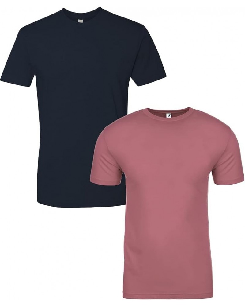 Men's 3600 Midnight/Mauve(2 Pack) $7.12 T-Shirts