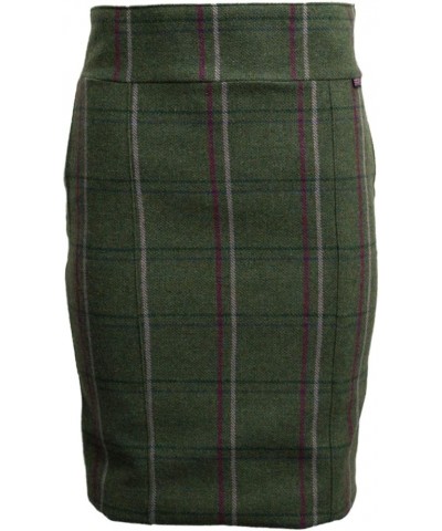 Ladies Derby Tweed Winslow Skirt Sage With Pink Stripes $38.76 Skirts