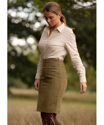 Ladies Derby Tweed Winslow Skirt Sage With Pink Stripes $38.76 Skirts