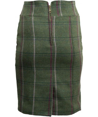 Ladies Derby Tweed Winslow Skirt Sage With Pink Stripes $38.76 Skirts