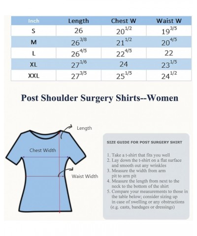 Post Shoulder Surgery Shirt, Women's Short Sleeve Shirt with Premium Snap, Chemo Clothing Grey $20.64 Blouses