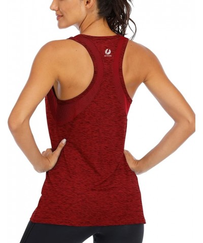 ICTIVE Workout Tank Tops for Women Loose fit Yoga Tops for Women Mesh Racerback Tank Tops Open Back Muscle Tank Burgundy $13....