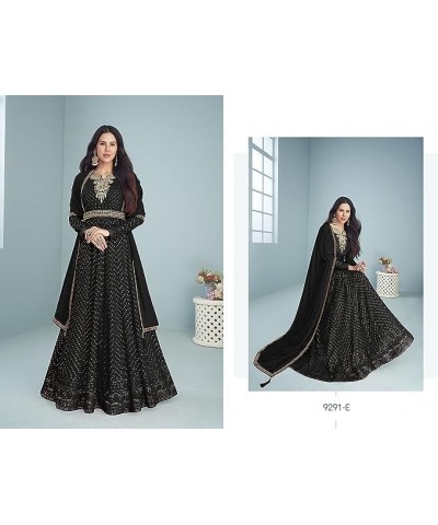 Women's Special wedding/Reception wear Anarkali Suit Long Gown Indian dress Salwar Kameez Pakistani Suit Black $41.33 Suits