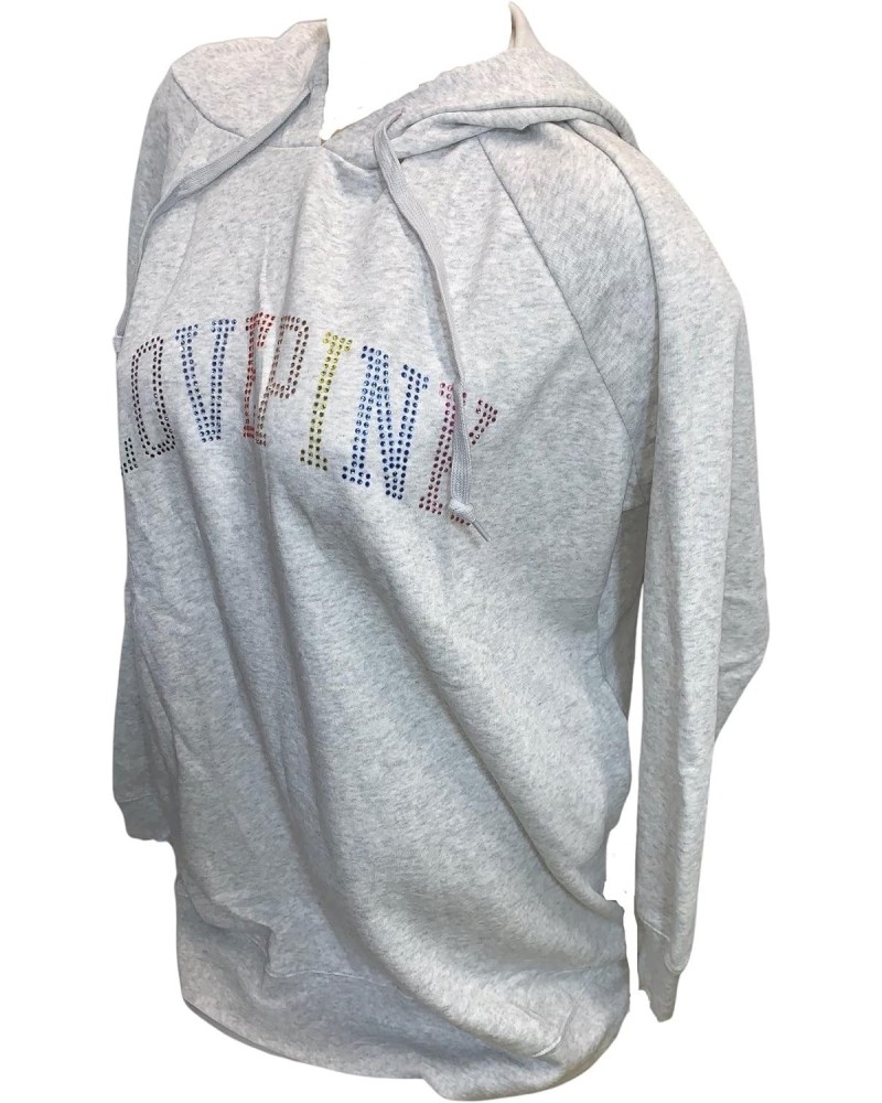 Pink Sweatshirt Dress Hoodie Oversize Pullover Color Gray Rainbow Shine Size X-Large New $38.03 Hoodies & Sweatshirts