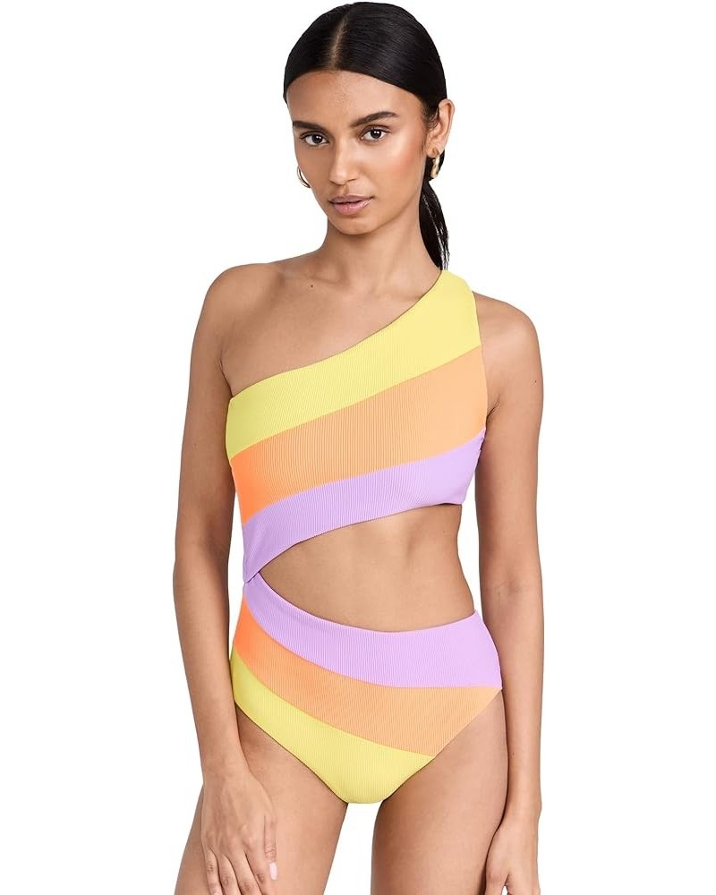 Women's Joyce One Piece Swimsuit Sundazed Color Block $65.74 Swimsuits