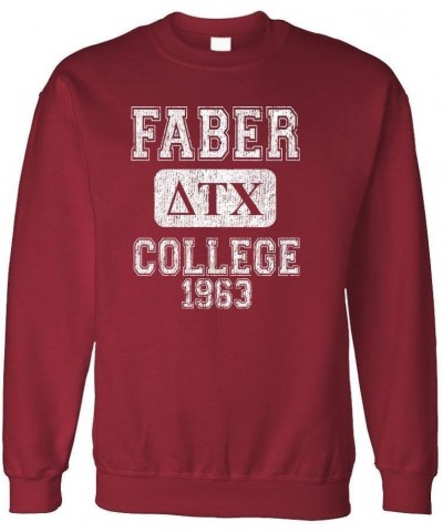 FABER COLLEGE - delta tau chi belushi house - Fleece Sweatshirt Maroon $12.42 Hoodies & Sweatshirts