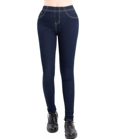 Women's Stretch Pull On Denim Leggings Skinny Jeans Washed Denim Jeggings Dark Wash $10.27 Leggings