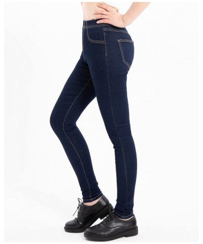 Women's Stretch Pull On Denim Leggings Skinny Jeans Washed Denim Jeggings Dark Wash $10.27 Leggings