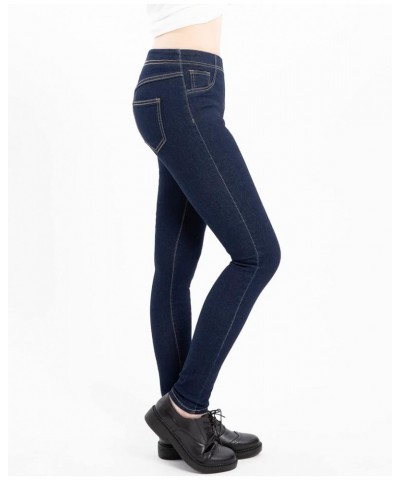 Women's Stretch Pull On Denim Leggings Skinny Jeans Washed Denim Jeggings Dark Wash $10.27 Leggings