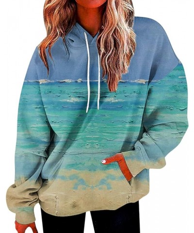 Oversized Hoodies For Women,2024 Spring Trendy Tie Dye Pullover Drawstring Graphic Hoodies,Casual Long Sleeve Y2K Hoodies D-l...