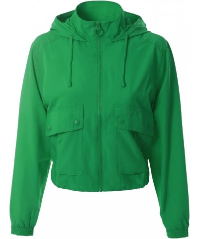 Women's Lightweight Y2K Cropped Jackets Yoga Quick Dry Windbreaker Zipper Jackets Workout Running Hoodie Jackets Green $12.82...