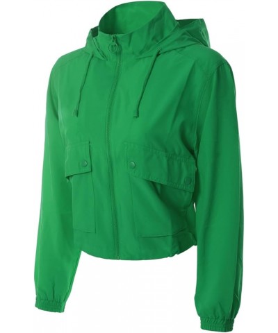 Women's Lightweight Y2K Cropped Jackets Yoga Quick Dry Windbreaker Zipper Jackets Workout Running Hoodie Jackets Green $12.82...