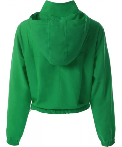 Women's Lightweight Y2K Cropped Jackets Yoga Quick Dry Windbreaker Zipper Jackets Workout Running Hoodie Jackets Green $12.82...