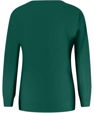 Women 2024 St Patricks Day Shirt O Neck Graphic Sweatshirts Tops Pullover Shirts Long Sleeve Blouses Spring Clothes 038- Fluo...