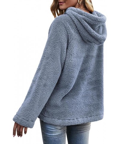 Women Long Sleeve Pullover Jumper Zipper Fleece Top Sweaters A-blue $16.50 Hoodies & Sweatshirts