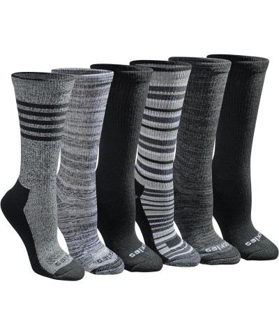 Women's Dri-tech Moisture Control Crew Socks Multipack Black Stripe (6 Pairs) $10.96 Socks