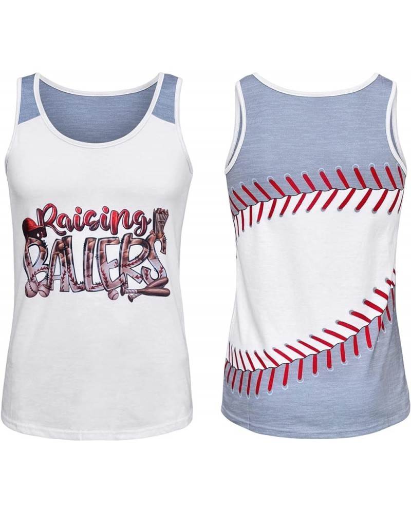 Sports Tank Tops for Mom Fans Apparel Baseball Softball Basketball Soccer Volleyball Baseball Printed 4 $16.19 Tanks