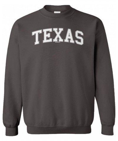 Texas - State School University Sports Unisex Crewneck Sweatshirt Charcoal $13.14 Hoodies & Sweatshirts