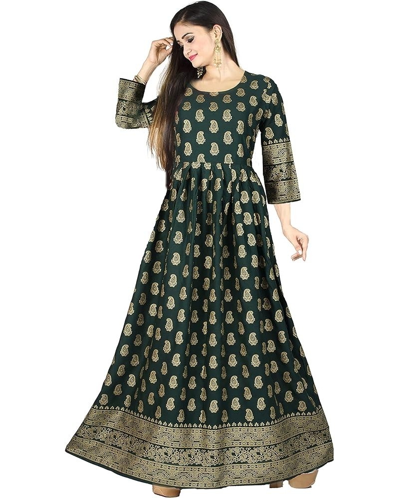 Holi Special Eid Gifts,Maxi Dress Evening Party Wear Maternity Dress for Women (K199-P) Bottle Green $30.24 Dresses