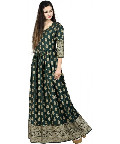 Holi Special Eid Gifts,Maxi Dress Evening Party Wear Maternity Dress for Women (K199-P) Bottle Green $30.24 Dresses