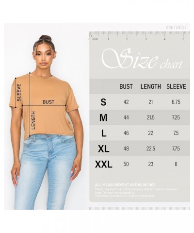 Women’s Crop Top – Short Sleeve Boxy Crewneck Casual Active Workout Yoga Gym Running Cropped Basic Tee T Shirts Hgrey $9.52 T...